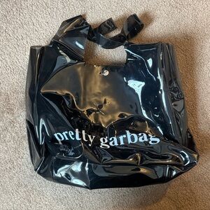 Pretty Garbage Glossy Black Tote Bag